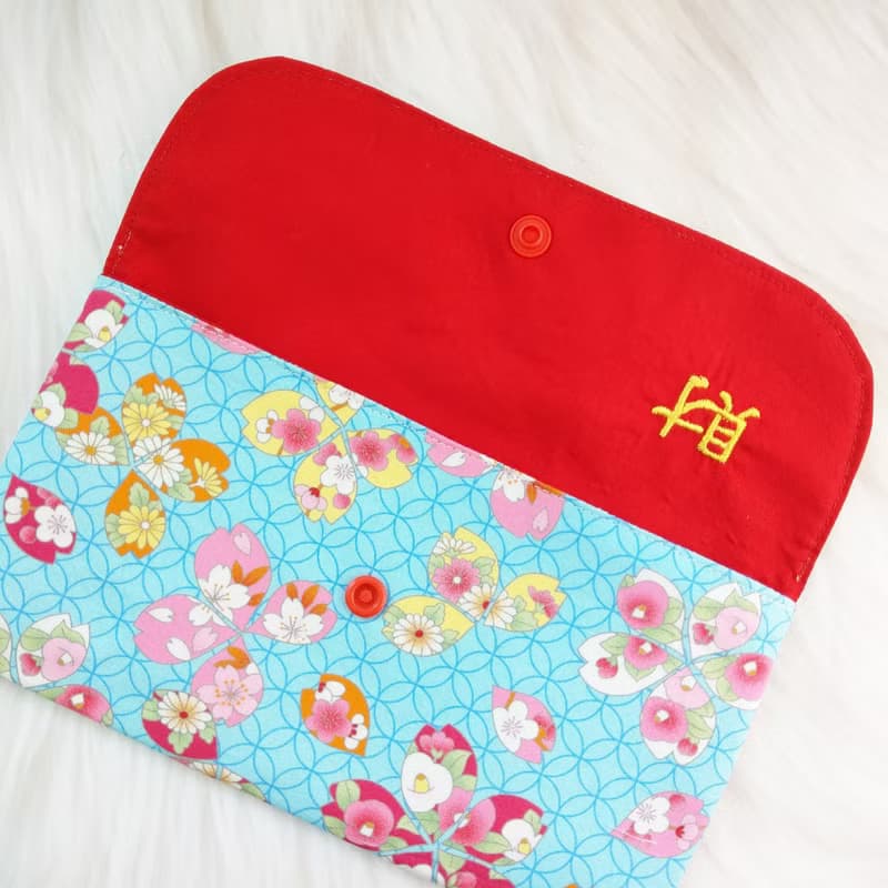 免費繡名字。七寶彩櫻。布紅包袋 / 口罩收納袋