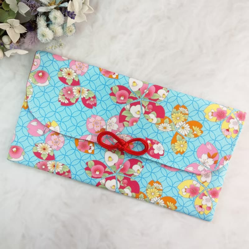 免費繡名字。七寶彩櫻。布紅包袋 / 口罩收納袋