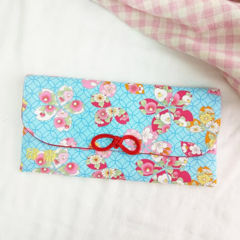 免費繡名字。七寶彩櫻。布紅包袋 / 口罩收納袋