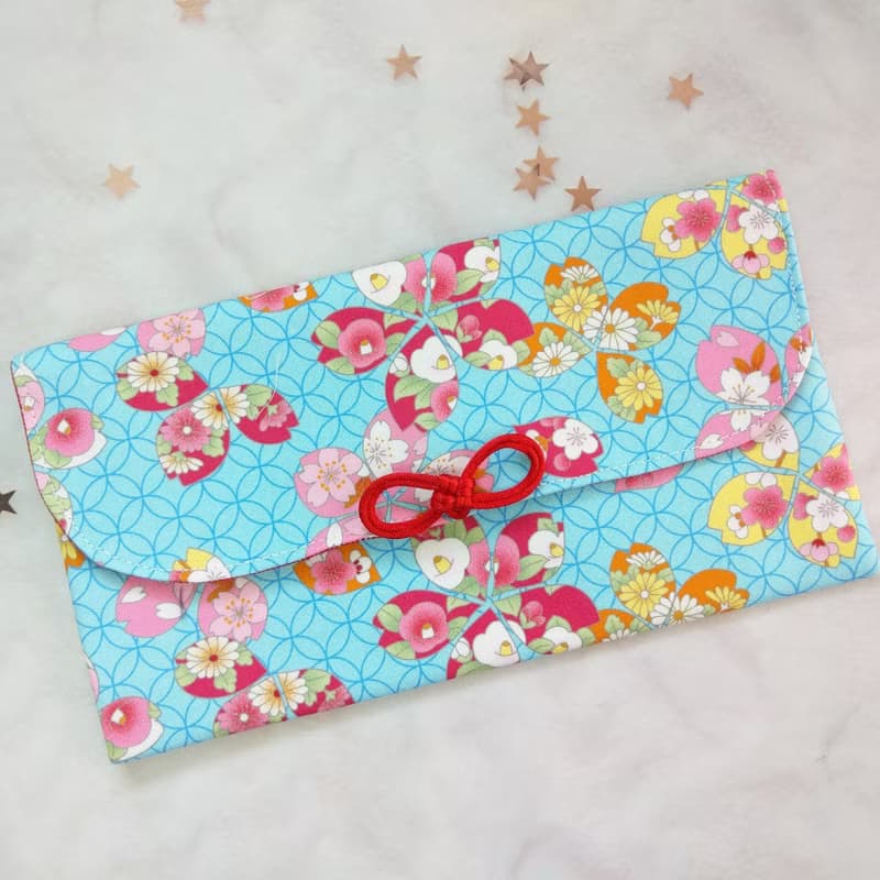 免費繡名字。七寶彩櫻。布紅包袋 / 口罩收納袋