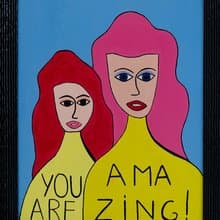 Acrylic painting, Acrylic on fibreboard wall art decor amazing Life portrait