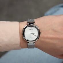 OBAKU 八角哲學淑女晶鑽腕錶-經典銀X白-V277LXCIMC-32mm