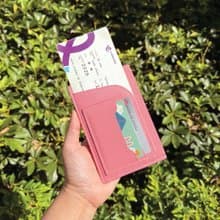 【Passport套/護照夾】粉紅色十字紋牛皮/旅行/多色可選/手工製造
