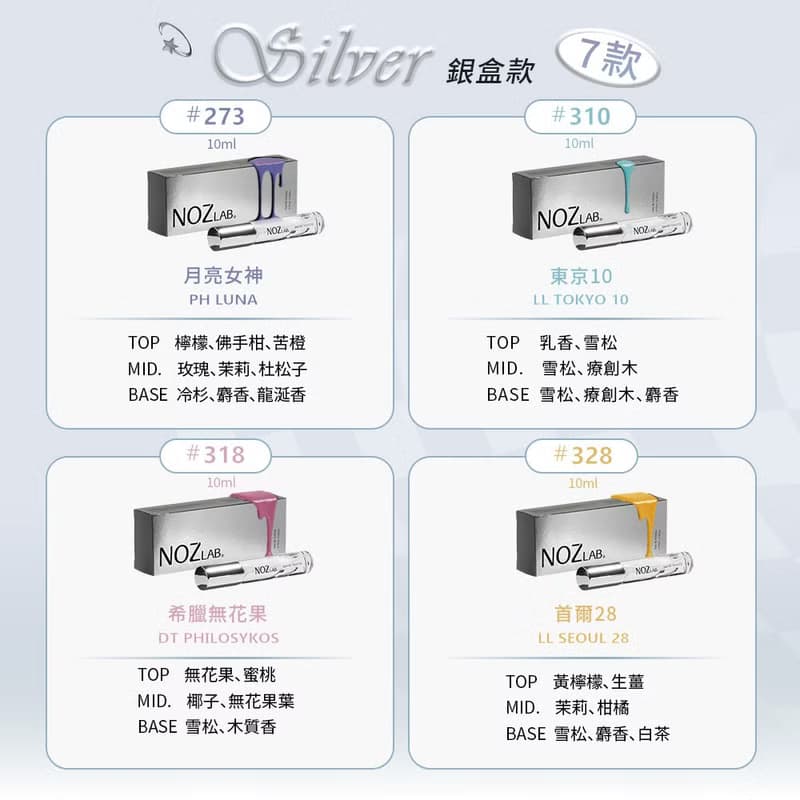 【NOZ LAB. 韓系口袋香水】銀盒+黑盒 混搭任選4入 享82折