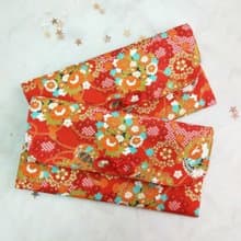 免費繡名字。花開富貴。布紅包袋 / 口罩收納袋