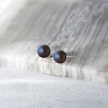 【送禮首選最佳禮物】Classic 經典黑珍珠純銀耳環/耳釘/耳夾