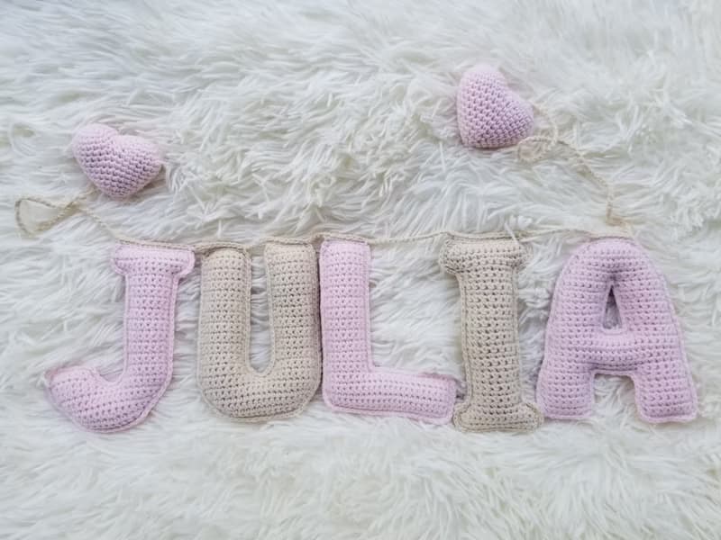 Personalized name garland nursery baby shower gift Custom Kids name banner