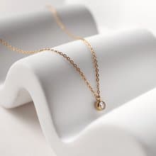 【送禮推薦】Must Have。單鑽項鍊 抗敏醫療鋼