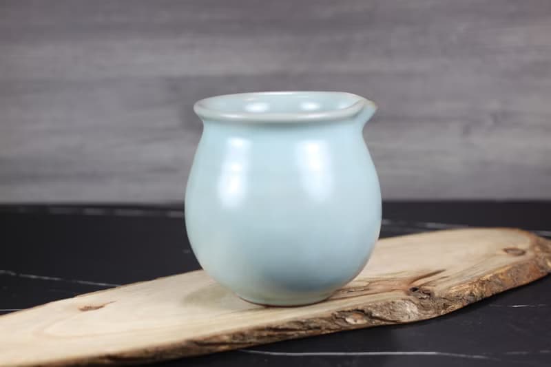 【送禮好物】360~400ml 汝窯無把 手拉坯 咖啡下壺 茶海 公道杯