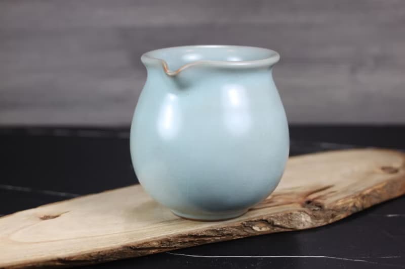 【送禮好物】360~400ml 汝窯無把 手拉坯 咖啡下壺 茶海 公道杯