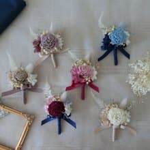 【索拉玫瑰乾燥花胸花】新郎胸花/伴郎胸花/主婚人胸花 共6色