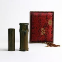 綠檀私章禮盒組 - 紅牡丹盒