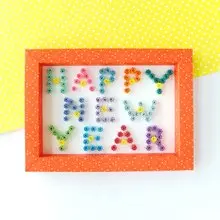 手作捲紙裝飾相框-HAPPY NEW YEAR 新年擺飾