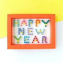 手作捲紙裝飾相框-HAPPY NEW YEAR 新年擺飾