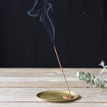 線香座和黃銅置物盤 豆皿 小盤-滿月