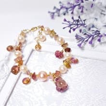 西瓜碧璽 水蜜桃色 珍珠 如意 古錢 招財 多寶釧 手鍊 單品 禮物