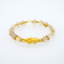 寶麗金珠寶-黃金貔貅鈦晶造型手鍊