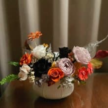 【永生花禮】永生復古霧灰庭園玫瑰/開幕花禮/升遷花禮/祝賀花禮