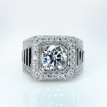 莫桑鑽 |  1&2克拉試煉男戒  | 台中門市 |  可升級K金白金真鑽