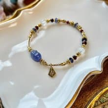 -坦桑靈獸-天然水晶手鏈/黃銅手鍊