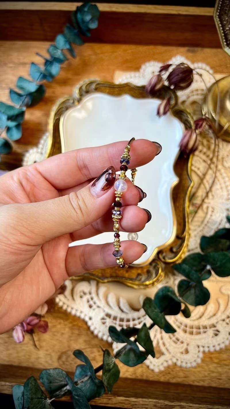 -坦桑靈獸-天然水晶手鏈/黃銅手鍊