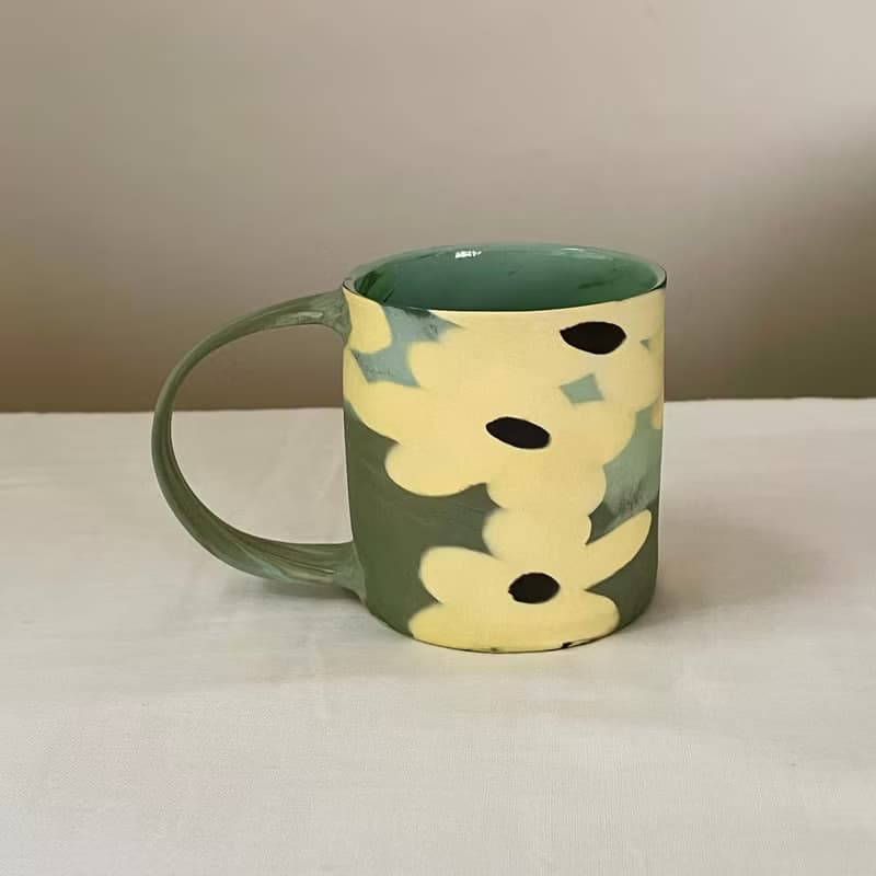 野花咖啡杯