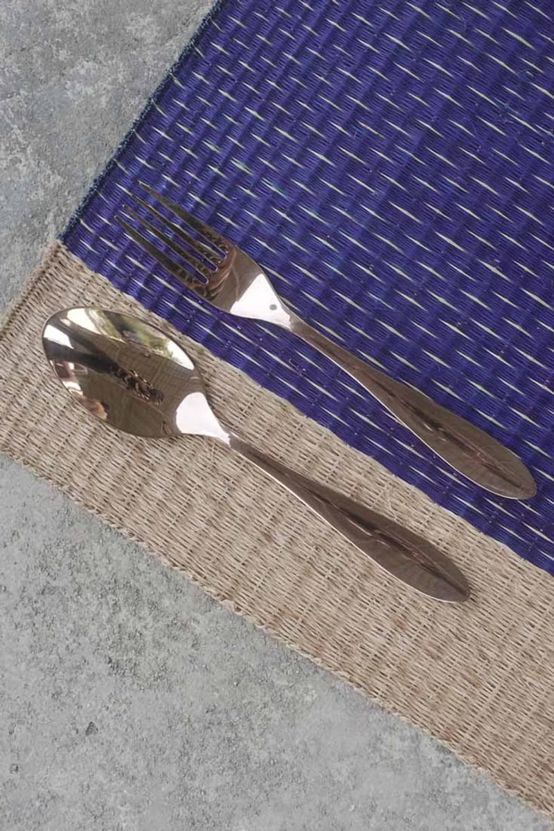 Set 2, Navy purple stripe Housewarming Gifts, placemat, table mat, jute platemat