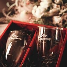 福杯滿溢 雙層玻璃杯 玻璃杯 福音禮品  2入組