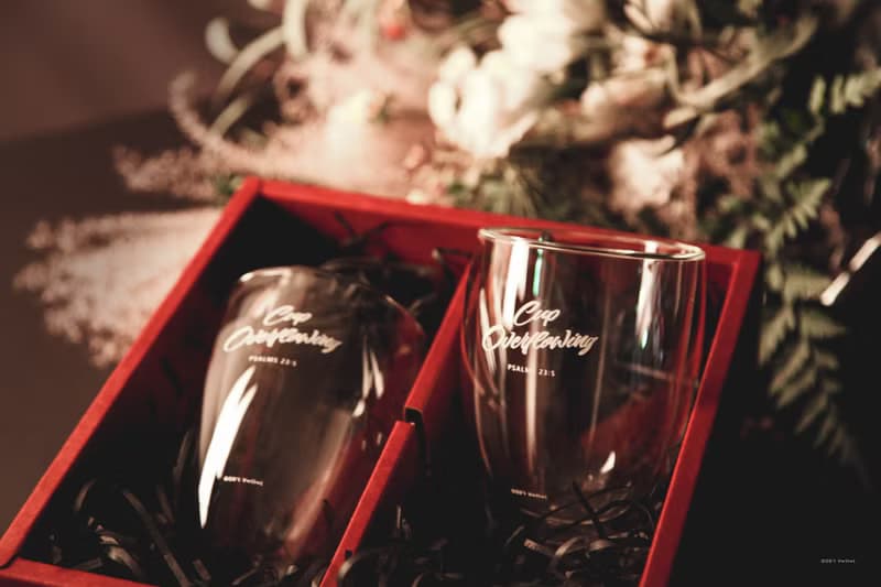 福杯滿溢 雙層玻璃杯 玻璃杯 福音禮品  2入組
