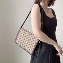 罕見 中古 Cartier 卡地亞 老花帆布皮革側背包 郵差包