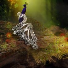 Real 925 Sterling Silver Handmade Marcasite Vintage Finger Rings Women Phoenix