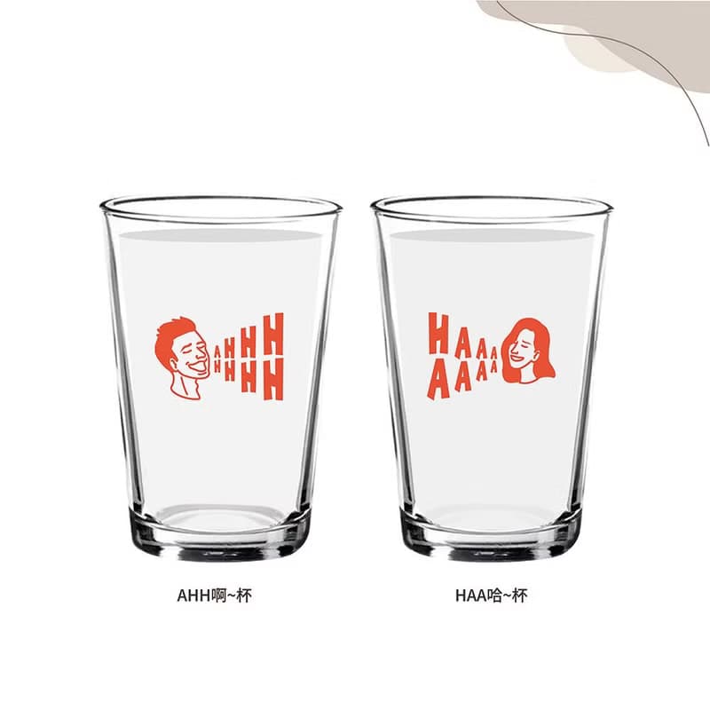 啊杯 哈杯 玻璃杯 茶杯 果汁杯 入厝禮 附獨立紙盒包裝 交換禮物
