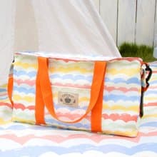 防潑水旅行收納提袋 游泳袋  彩色波浪款 台灣手工製造