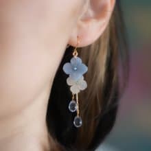 摇曳的绣球花  耳環 / 耳夾