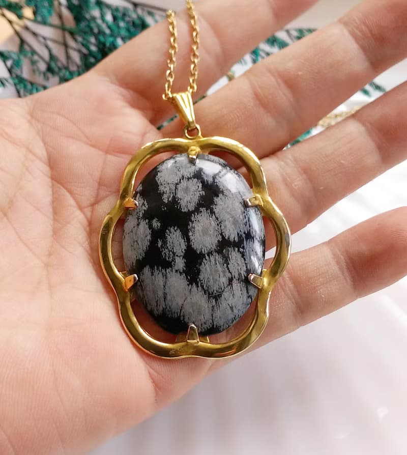 【西洋古董飾品】石紋 雲朵 項鍊