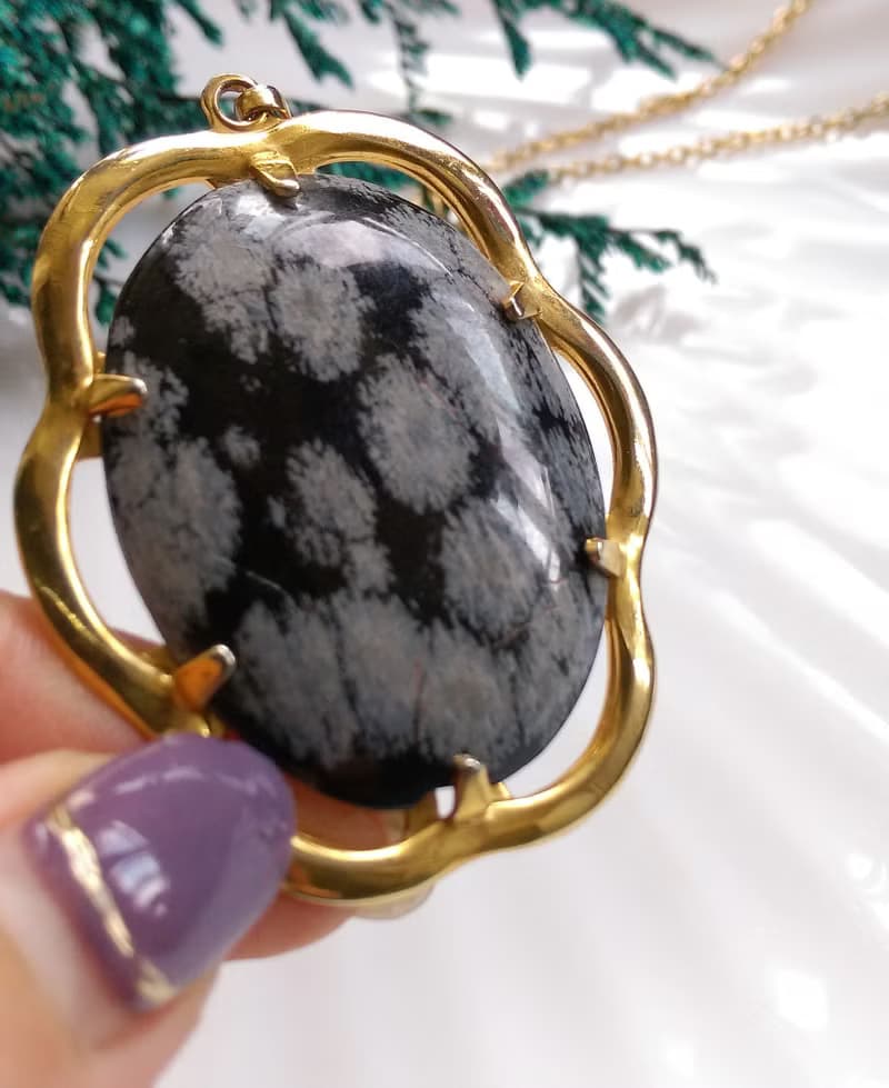 【西洋古董飾品】石紋 雲朵 項鍊