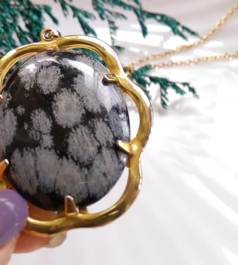 【西洋古董飾品】石紋 雲朵 項鍊