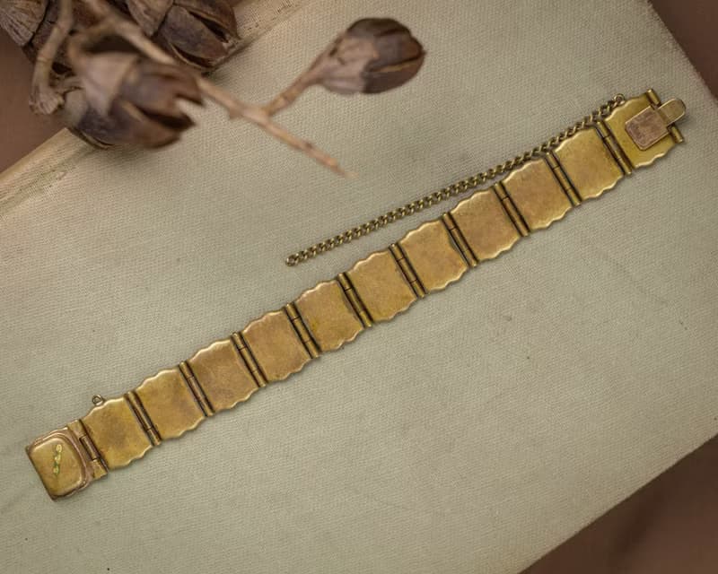 日本Amita古董象嵌 24K金/純銀鑲嵌工藝 多樣日式圖騰 小方塊手鍊