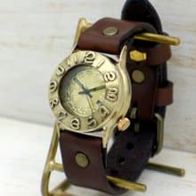 手作り腕時計  Index1-B-DATE   Mens 32mm Brass DATE(日付表示) (64B-DATE)