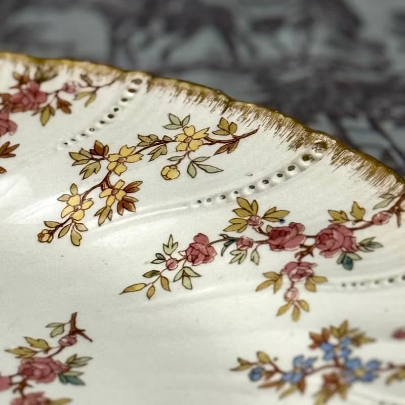 50745-絕美法國1880年代 Sarreguemines Louis XV 皇室貴族大瓷盤