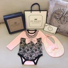 PUREST 時尚小貴婦 長袖 寶寶彌月禮盒組 嬰兒 新生兒 滿月送禮