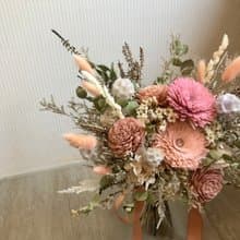 莫蘭迪色乾燥花束 結婚捧花 外拍花束 新娘捧花