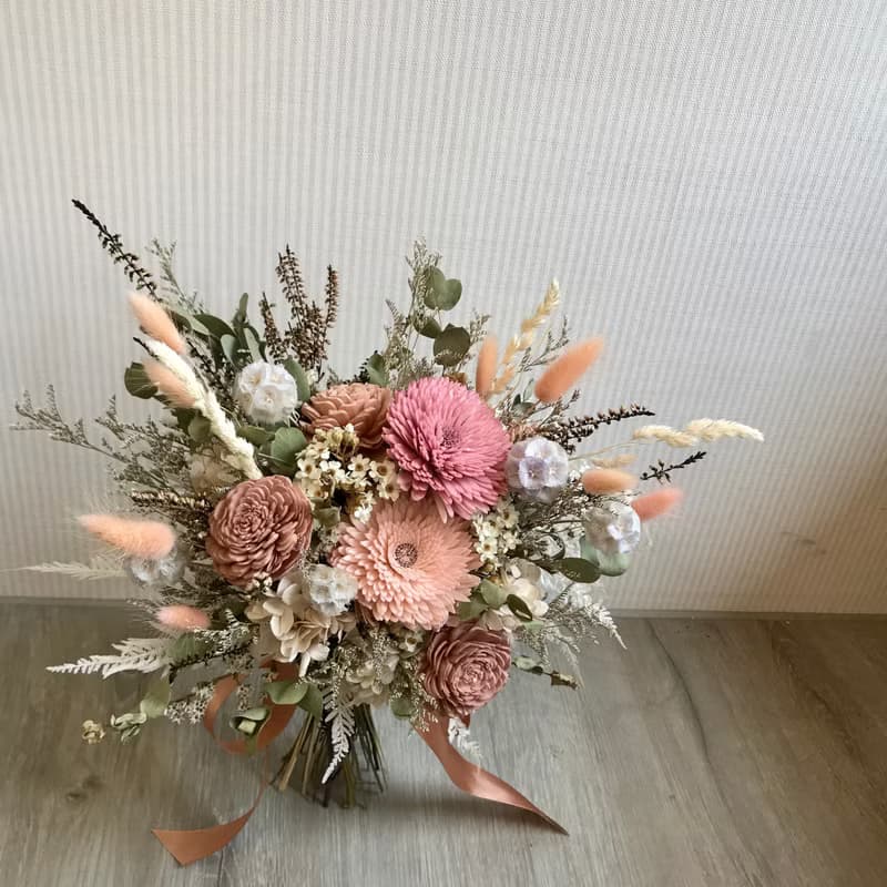 莫蘭迪色乾燥花束 結婚捧花 外拍花束 新娘捧花