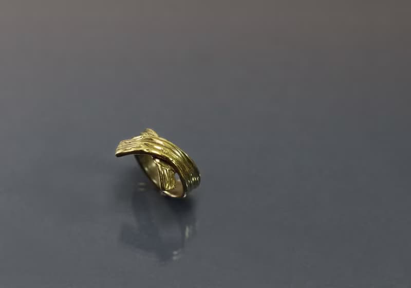質感系列-緞帶設計黃銅戒