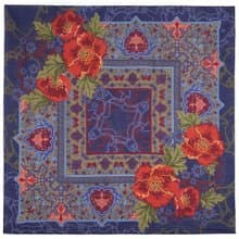 Original Pavlovo Posad Russian Shawl 100% Wool Woolen Scarf 115x115 cm 10465-14