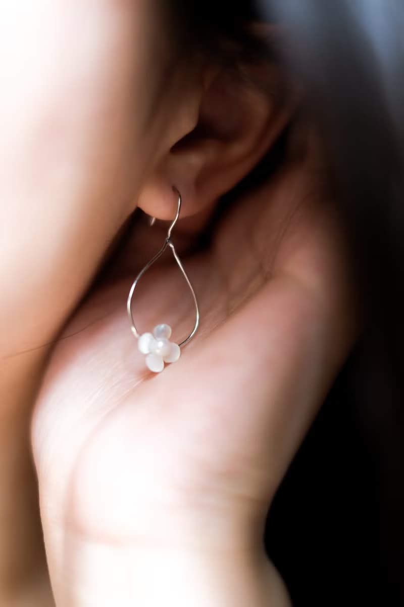 【幽居】天然淡水珍珠 天然白貝殼 全925純銀耳釘