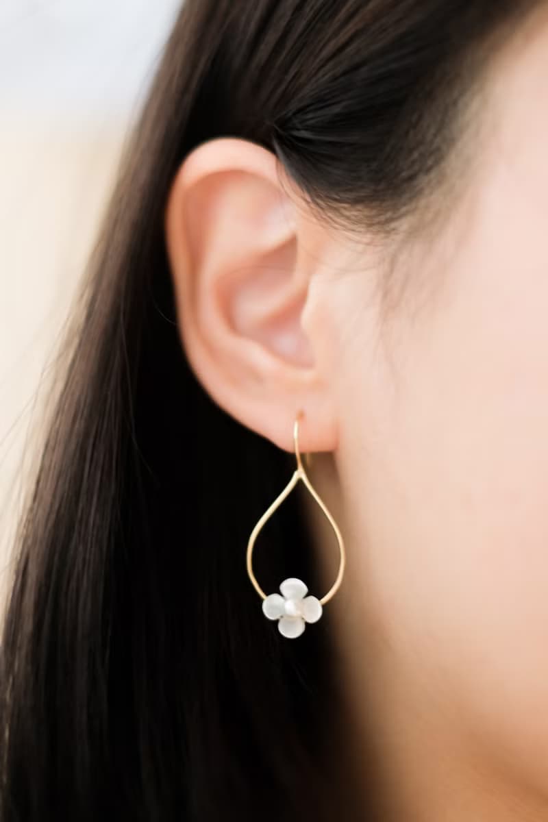 【幽居】天然淡水珍珠 天然白貝殼 全925純銀耳釘