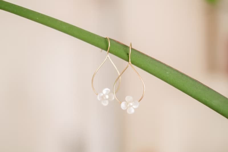 【幽居】天然淡水珍珠 天然白貝殼 全925純銀耳釘