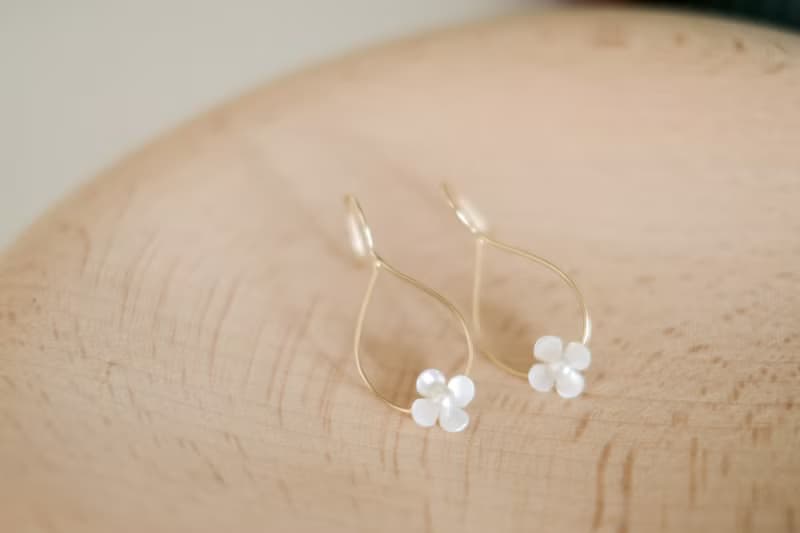 【幽居】天然淡水珍珠 天然白貝殼 全925純銀耳釘