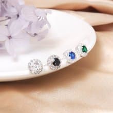 滿天星耳環(中) 滿鑽設計 925純銀耳環 女生耳環